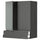 METOD / MAXIMERA wall cabinet w 2 doors/2 drawers, black/Voxtorp dark grey, 80x100 cm