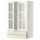 METOD / MAXIMERA - METOD / MAXIMERA Wall cab w 2 glass doors/2 drawers, white/Bodbyn off-white, 60x100 cm