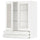 METOD / MAXIMERA - METOD / MAXIMERA Wall cab w 2 glass doors/2 drawers, white Enköping/white wood effect, 80x100 cm
