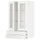 METOD / MAXIMERA - METOD / MAXIMERA Wall cab w 2 glass doors/2 drawers, white Enköping/white wood effect, 60x100 cm