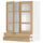 METOD / MAXIMERA wall cab w 2 glass doors/2 drawers, Width: 80.0 cmDepth: 38.9 cmHeight: 100.0 cm