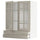 METOD / MAXIMERA - METOD / MAXIMERA Wall cab w 2 glass doors/2 drawers, white/Stensund beige, 80x100 cm