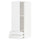 METOD / MAXIMERA - METOD / MAXIMERA Wall cabinet with door/2 drawers, white/Axstad matt white, 40x100 cm