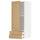 METOD / MAXIMERA wall cabinet with door/2 drawers, white/Forsbacka oak, 40x100 cm