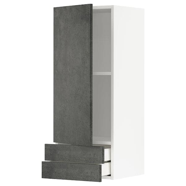 METOD / MAXIMERA - Pensile con anta/2cassetti , 40x100 cm - best price from Maltashopper.com 29460322