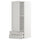METOD / MAXIMERA wall cabinet with door/2 drawers, white/Lerhyttan light grey, 40x100 cm