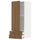 METOD / MAXIMERA - METOD / MAXIMERA Wall cabinet with door/2 drawers, white/Tistorp brown walnut effect, 40x100 cm