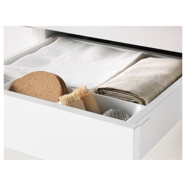 METOD / MAXIMERA - Wall cabinet with door/2 drawers, white/Veddinge white, 40x100 cm - best price from Maltashopper.com 29461449