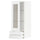 METOD / MAXIMERA - METOD / MAXIMERA Wall cabinet w glass door/2 drawers, white/Axstad matt white, 40x100 cm