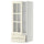 METOD / MAXIMERA - METOD / MAXIMERA Wall cabinet w glass door/2 drawers, white/Bodbyn off-white, 40x100 cm