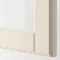 METOD / MAXIMERA - Wall cabinet w glass door/2 drawers, white/Bodbyn off-white, 40x100 cm - best price from Maltashopper.com 79393684