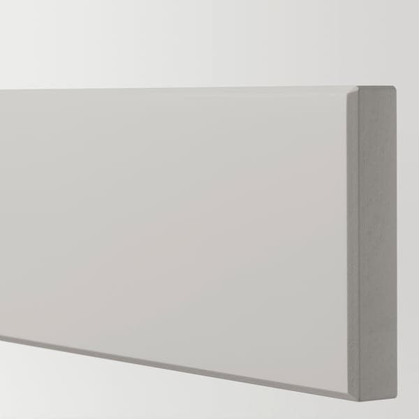 METOD / MAXIMERA - Wall cabinet w glass door/2 drawers, white/Lerhyttan light grey