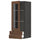 METOD / MAXIMERA - METOD / MAXIMERA Wall cabinet w glass door/2 drawers, black Enköping/brown walnut effect, 40x100 cm