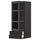 METOD / MAXIMERA - METOD / MAXIMERA Wall cabinet w glass door/2 drawers, black/Lerhyttan black stained, 40x100 cm