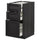 METOD - METOD Base cb 3 frnts/2 low/1 md/1 hi drw, black/Lerhyttan black stained, 40x60 cm