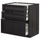 METOD base cb 3 frnts/2 low/1 md/1 hi drw, black/Lerhyttan black stained, 80x60 cm