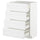 METOD base cab 4 frnts/4 drawers, white/Axstad matt white, 60x37 cm