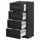 METOD base cab 4 frnts/4 drawers, black/Lerhyttan black stained, 40x37 cm