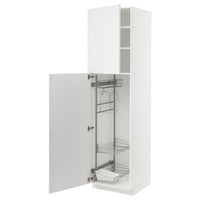 METOD - High cabinet with cleaning interior, white/Axstad matt white, 60x60x220 cm - best price from Maltashopper.com 19461384