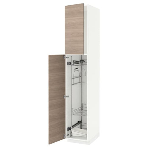 METOD - Tall cabinet with cleaning accessories , 40x60x220 cm