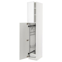 METOD - High cabinet with cleaning interior, white/Ringhult white, 40x60x220 cm - best price from Maltashopper.com 29466611