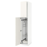 METOD - High cabinet with cleaning interior, white/Veddinge white, 40x60x220 cm - best price from Maltashopper.com 59463055