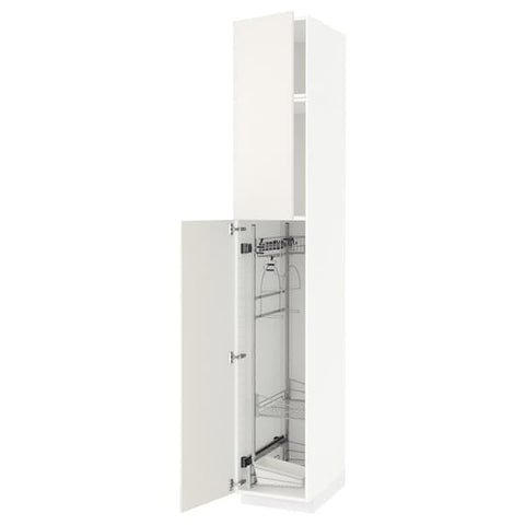 METOD/MAXIMERA Mobile alto con accessori pulizia, Bianco, 60x60x200 cm