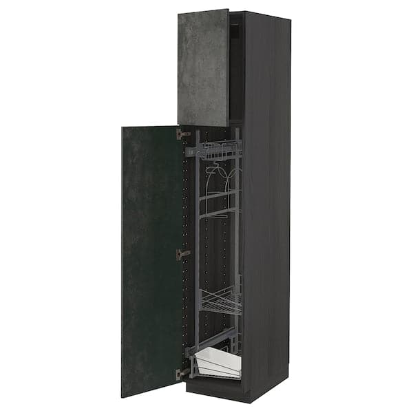 METOD - Tall cabinet with cleaning accessories , 40x60x200 cm - best price from Maltashopper.com 59457276