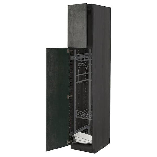 METOD - Tall cabinet with cleaning accessories , 40x60x200 cm