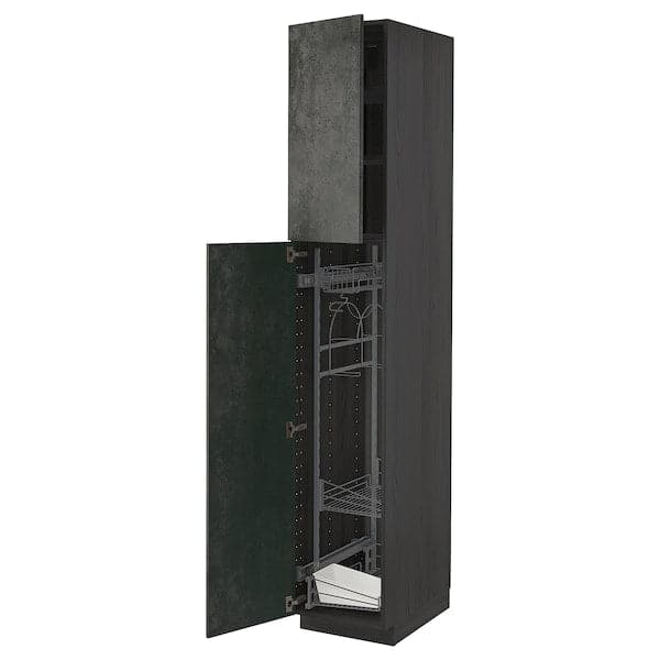 METOD - Tall cabinet with cleaning accessories , 40x60x220 cm - best price from Maltashopper.com 39463853