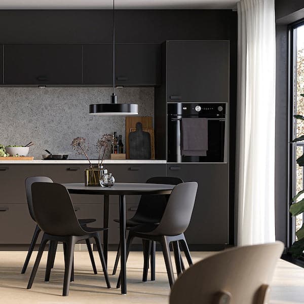 METOD - High cabinet with cleaning interior, black/Nickebo matt anthracite , 40x60x220 cm - best price from Maltashopper.com 69498926