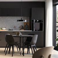 METOD - High cabinet with cleaning interior, black/Nickebo matt anthracite , 40x60x200 cm - best price from Maltashopper.com 49498343