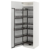 METOD high cabinet with pull-out larder, white/Axstad matt white, 60x60x200 cm