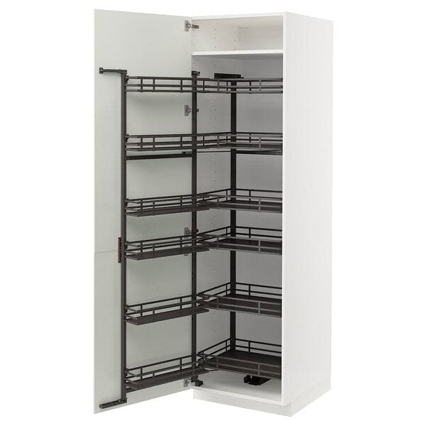 Ikea METOD - High cabinet with pull-out larder, white/Bodbyn off-white, 60x60x200 cm