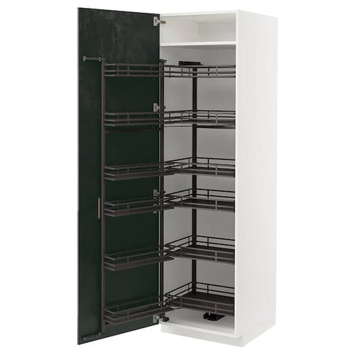 METOD - Tall cabinet with pantry baskets , 60x60x200 cm