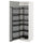 METOD high cabinet with pull-out larder, white/Lerhyttan light grey, 60x60x200 cm