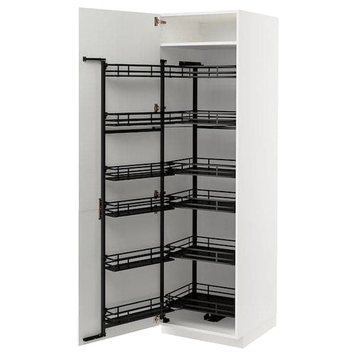 METOD - High cabinet with pull-out larder, white/Ringhult white, 60x60x200 cm