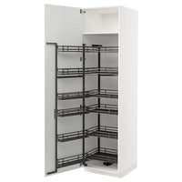 METOD high cabinet with pull-out larder, white/Stensund white, 60x60x220 cm