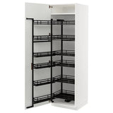 METOD high cabinet with pull-out larder, white/Stensund white, 60x60x200 cm