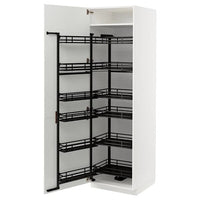 METOD high cabinet with pull-out larder, white/Stensund white, 60x60x200 cm
