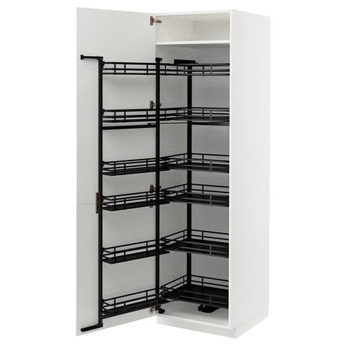 METOD - High cabinet with pull-out larder, white/Stensund white , 60x60x200 cm