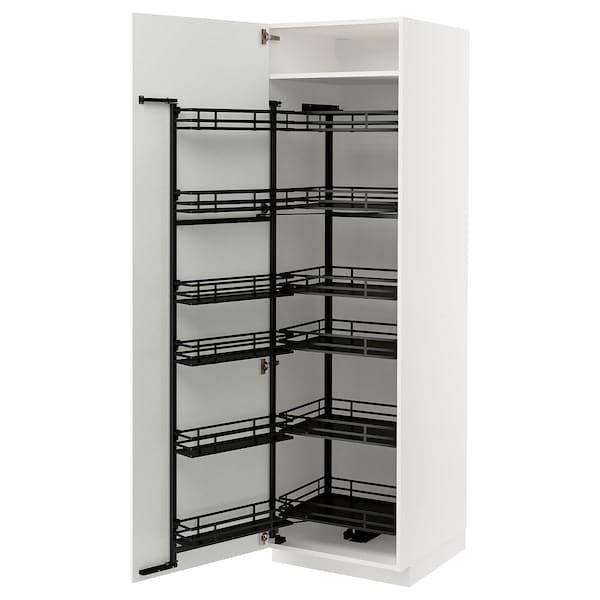 Ikea METOD - High cabinet with pull-out larder, white/Stensund white , 60x60x200 cm