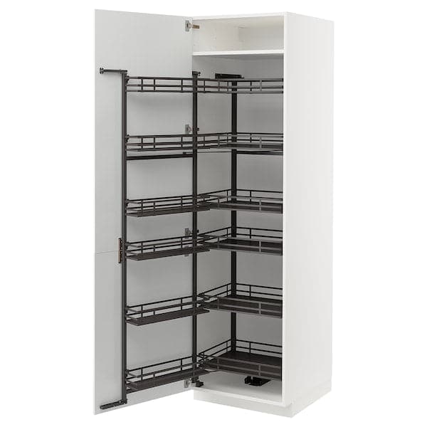 METOD - High cabinet with pull-out larder, white/Stensund white , 60x60x200 cm - best price from Maltashopper.com 79472030