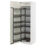 METOD high cabinet with pull-out larder, white/Veddinge white, 60x60x200 cm
