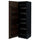 METOD high cabinet with pull-out larder, black/Sinarp brown, 60x60x200 cm
