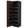 METOD high cabinet with pull-out larder, black/Sinarp brown