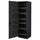 METOD high cabinet with pull-out larder, black/Upplöv matt anthracite, 60x60x200 cm