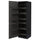METOD high cabinet with pull-out larder, black/Voxtorp dark grey, 60x60x200 cm
