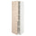 METOD - METOD High cabinet with shelves/2 doors, white/Askersund light ash effect, 60x60x200 cm