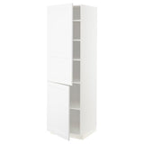 METOD high cabinet with shelves/2 doors, white/Axstad matt white, 60x60x200 cm